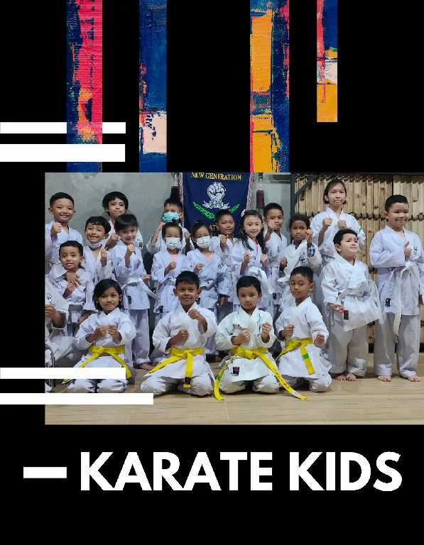 Poster kelas latihan beladiri karate anak